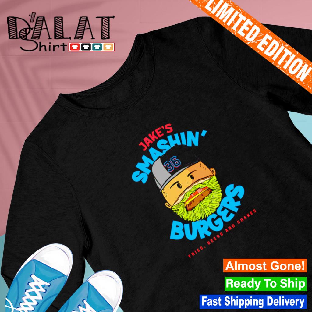 Official Jake burger smashin' burgers T-shirt, hoodie, tank top, sweater  and long sleeve t-shirt