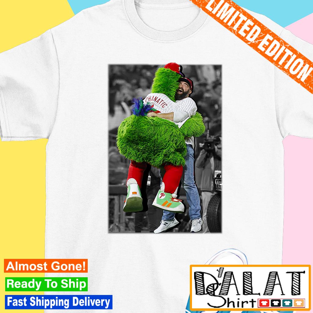 Official Jason Kelce And Philly Phanatic Hug T-shirt, hoodie