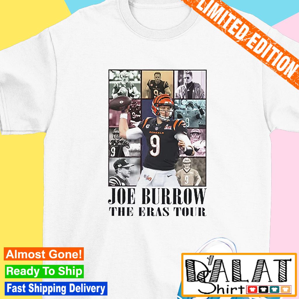 Joe Burrow 9 Cincinnati Bengals the Eras tour football poster shirt, hoodie,  sweater, long sleeve and tank top