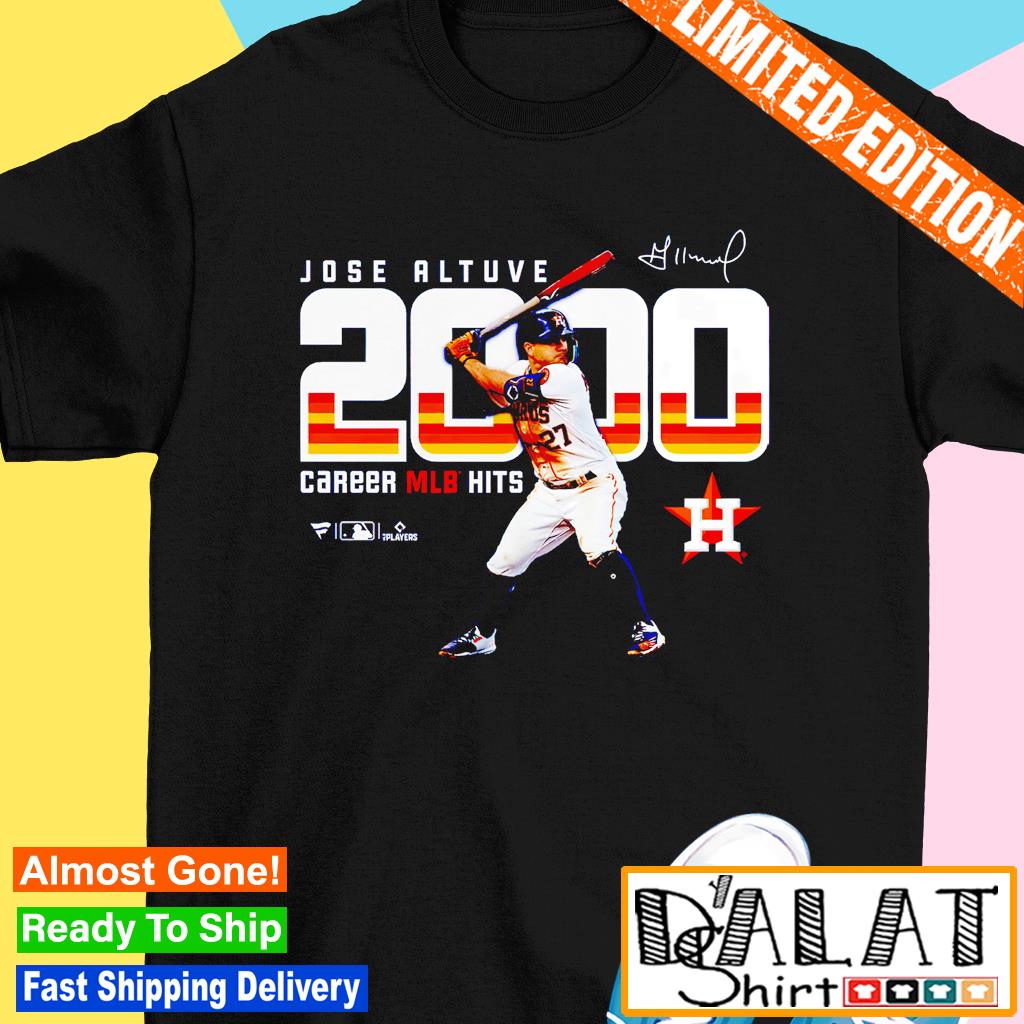 Official jose altuve houston astros 2000 career hits T-shirt