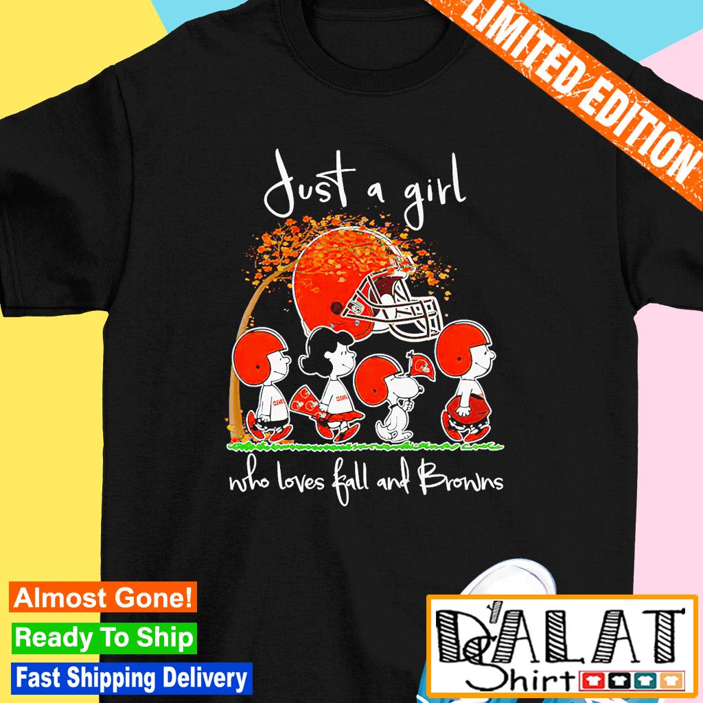 Just A Girl Who Lover Christmas And Love Cleveland Browns T-shirt