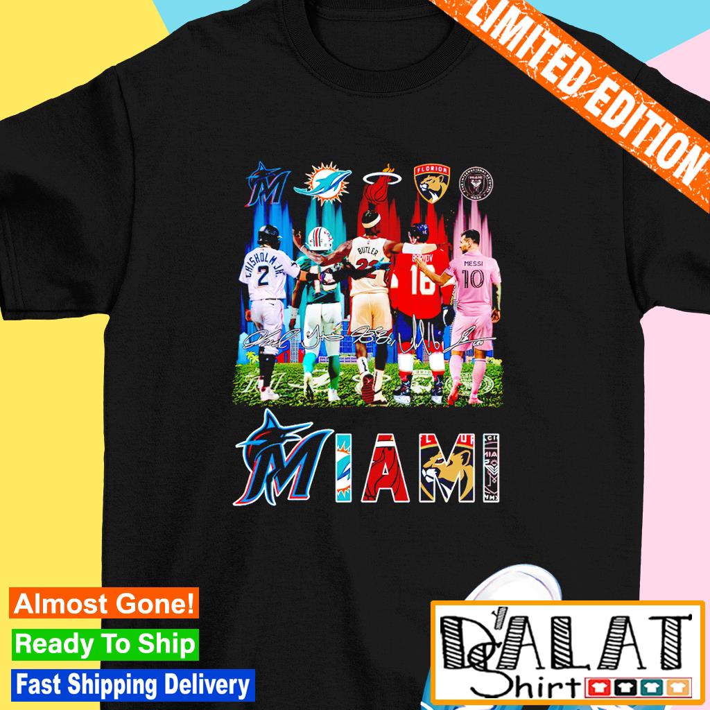 Miami Heat Dolphins Hurricanes Panthers Inter Miami Marlins T
