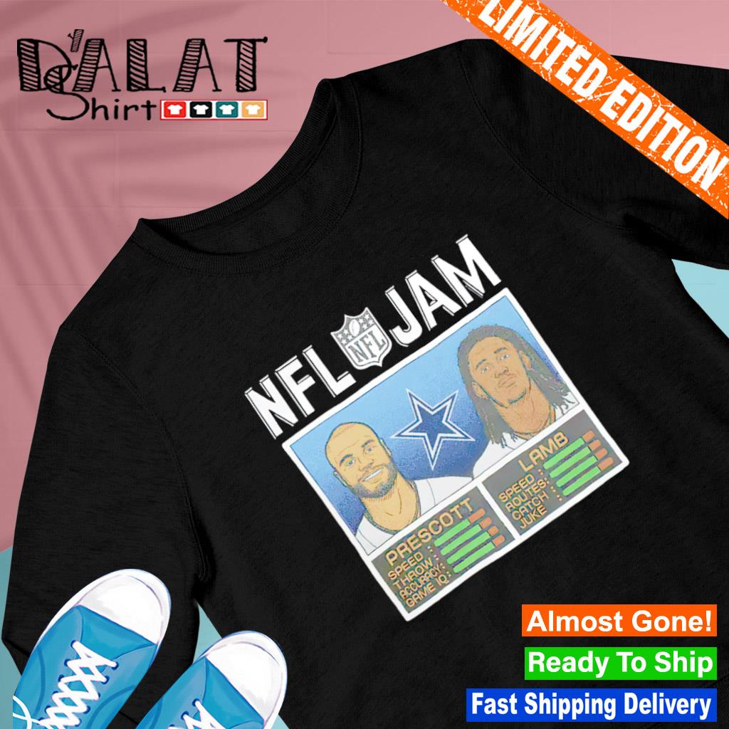 Official Homage merch NFL jam Cowboys prescott and lamb T-shirt