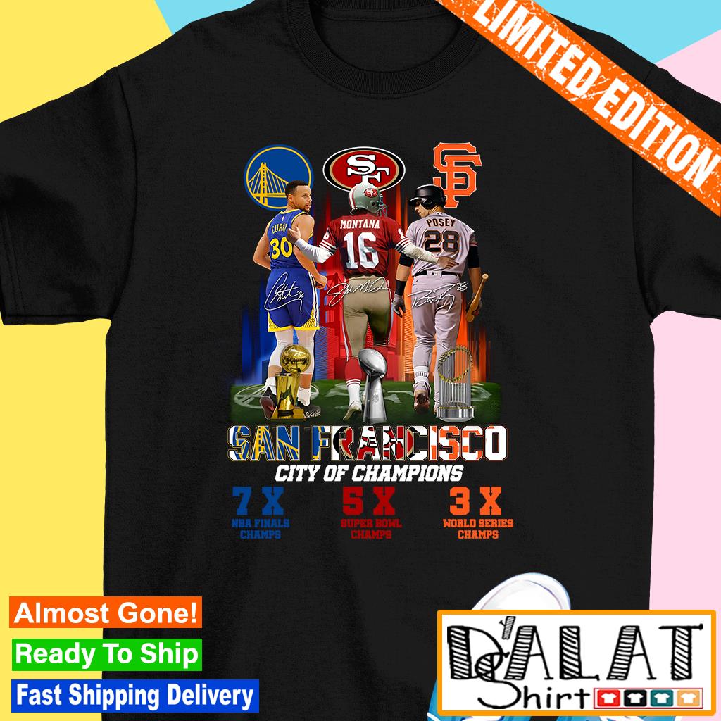 2023 San Francisco Giants And San Francisco 49ers Champion Signatures Shirt