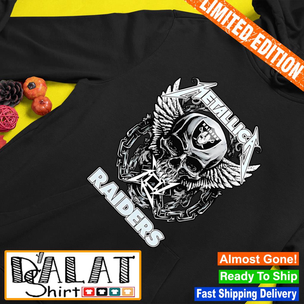 M-E-T-A-L-L-I-C-A S-K-U-L-L Las Vegas R-A-I-D-E-R-S T Shirt Hoodie