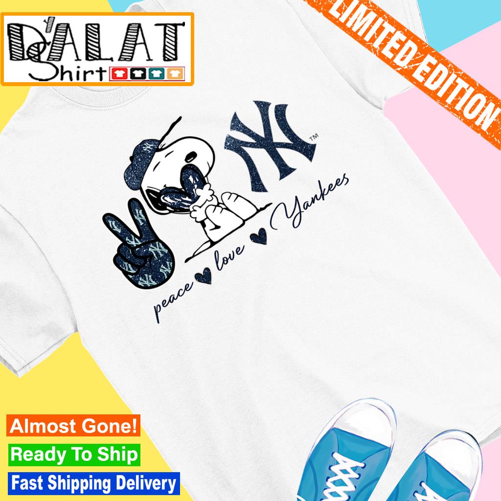Snoopy New York Yankees Peace Love Yankees shirt - Dalatshirt