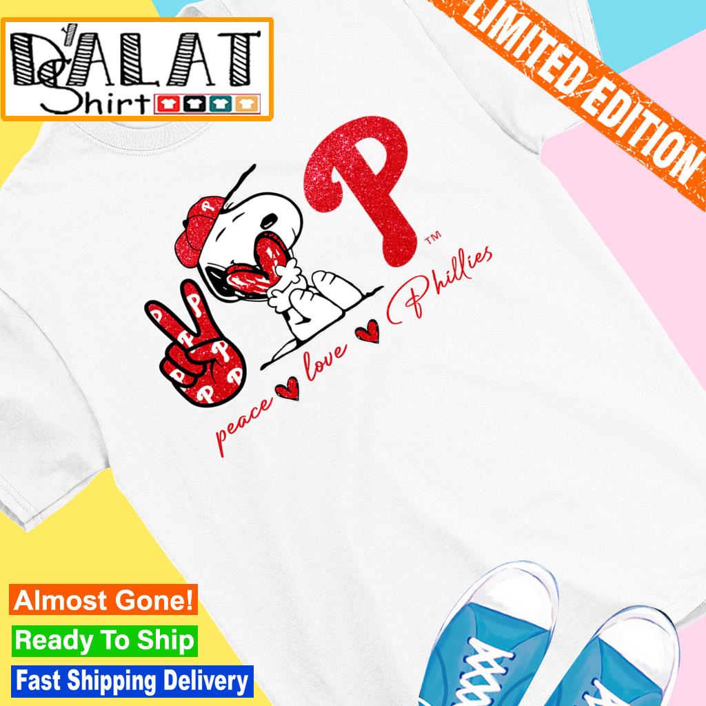 Snoopy Philadelphia Phillies Peace Love Phillies shirt - Dalatshirt