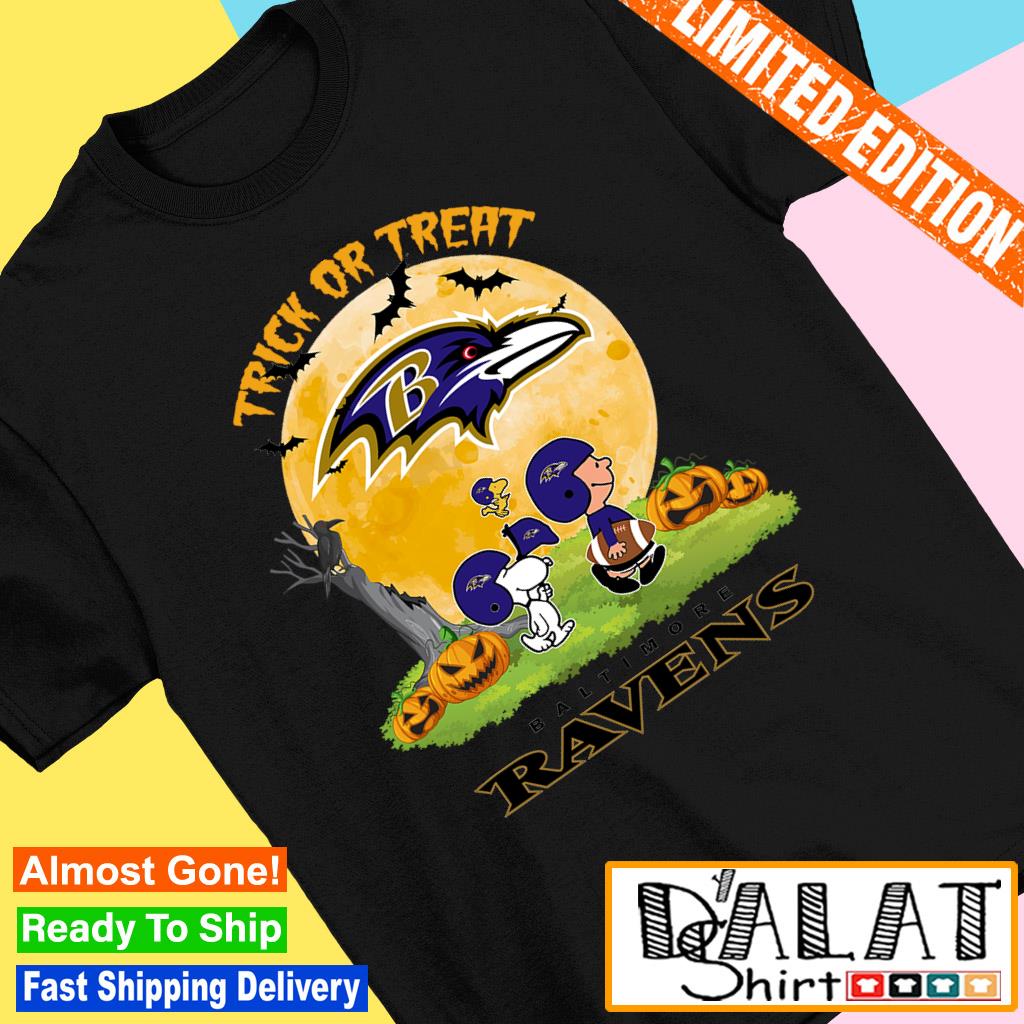 Snoopy Trick Or Treat Halloween Baltimore Ravens 2023 T-shirt, hoodie,  sweater, long sleeve and tank top