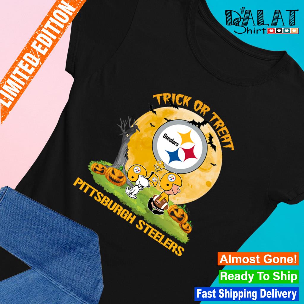 Cool Halloween Tree Pittsburgh Steelers Moon Shirt - ValleyTee