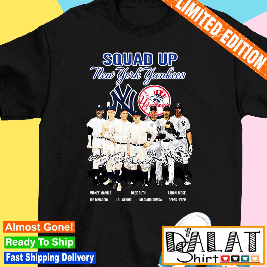 Squad up NY Yankees baseball team signature shirt - Dalatshirt