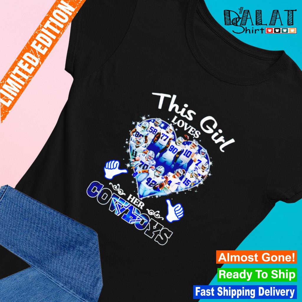 Dallas Cowboys Girl Shirts In Love With Her Cowboys funny shirts