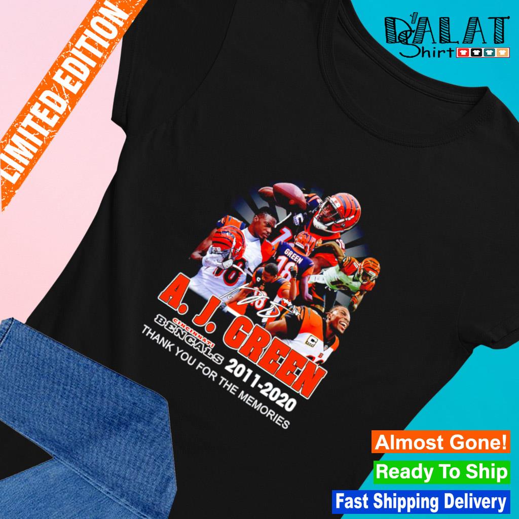 A. J. Green Cincinnati Bengals 2011 – 2020 Thank You For The Memories  Unisex T-Shirt, hoodie, sweater and long sleeve