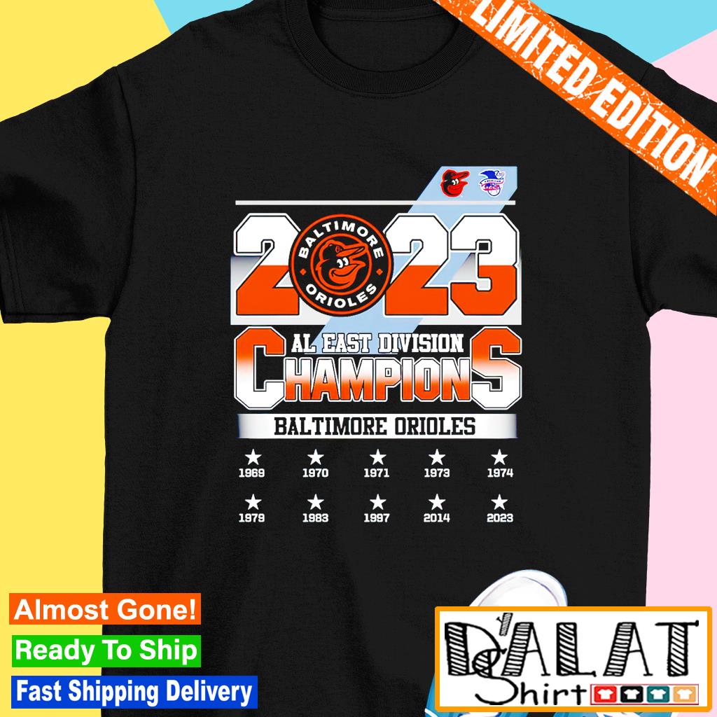 Baltimore Orioles Al East Champions 2023 Orange T-shirt - Shibtee