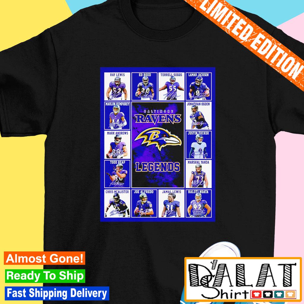 Baltimore Ravens Legends Players 2023 Signatures Shirt