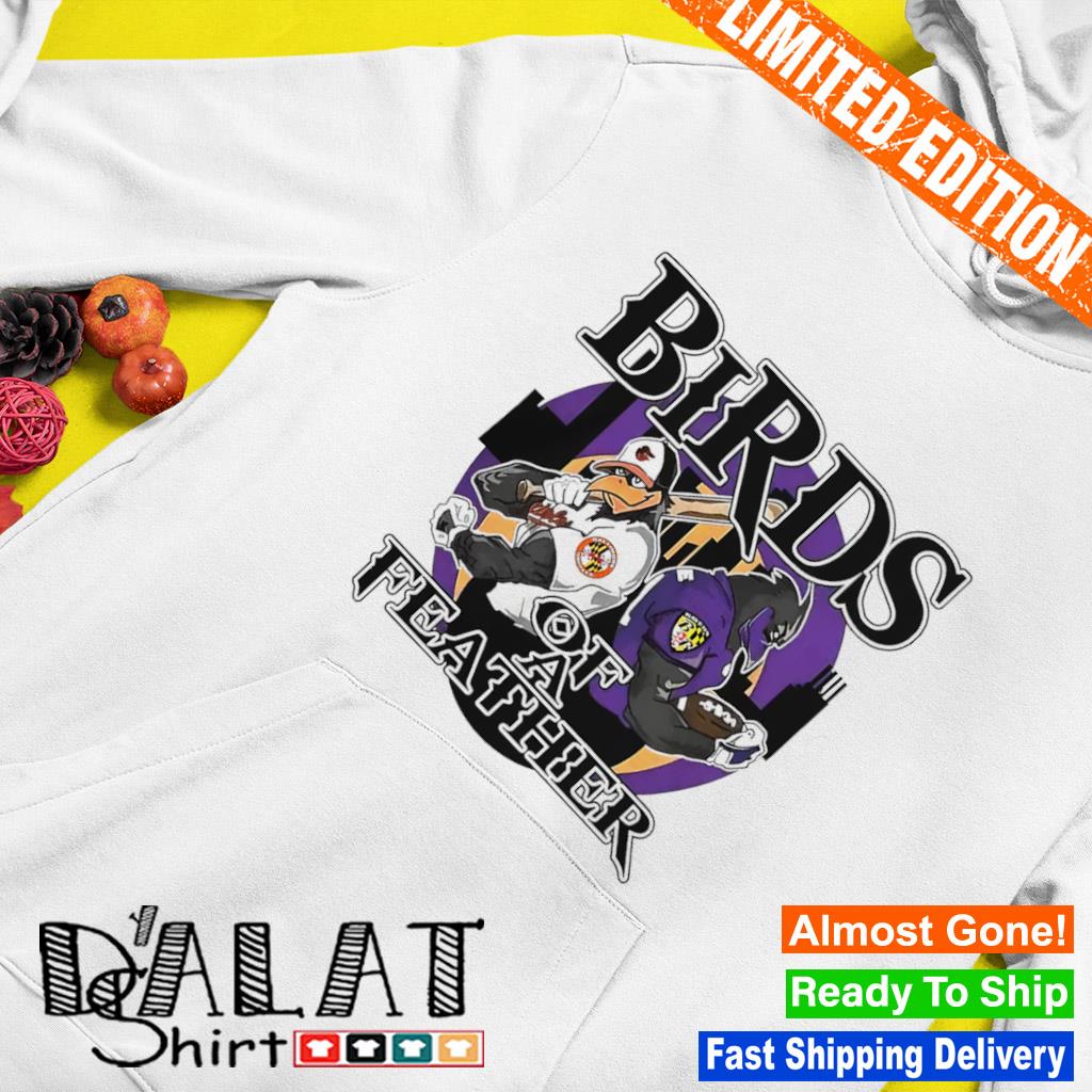 Birds of a feather Baltimore Ravens and Baltimore Orioles shirt, hoodie,  sweater, long sleeve and tank top