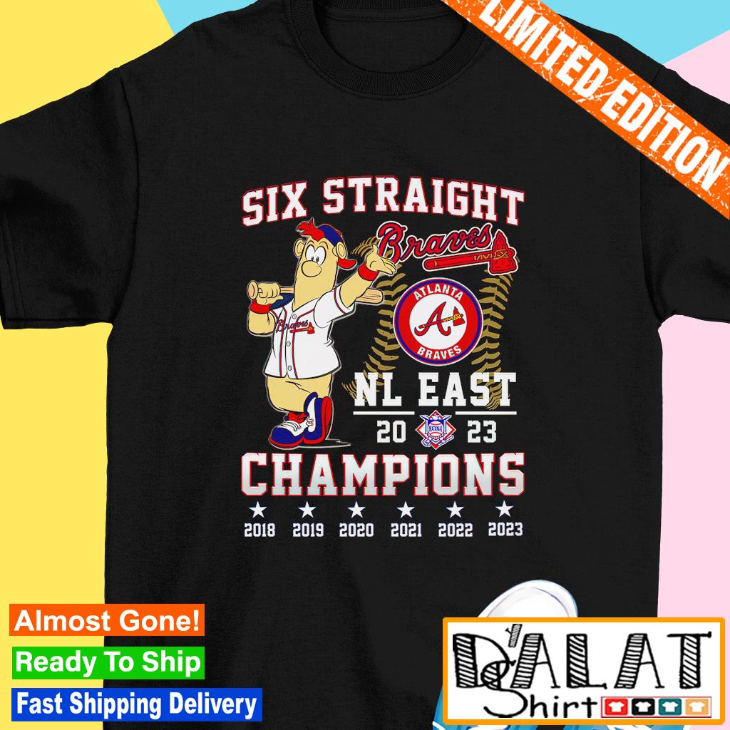 Atlanta Braves Blooper Six Straight NL East 2023 Champions Shirt
