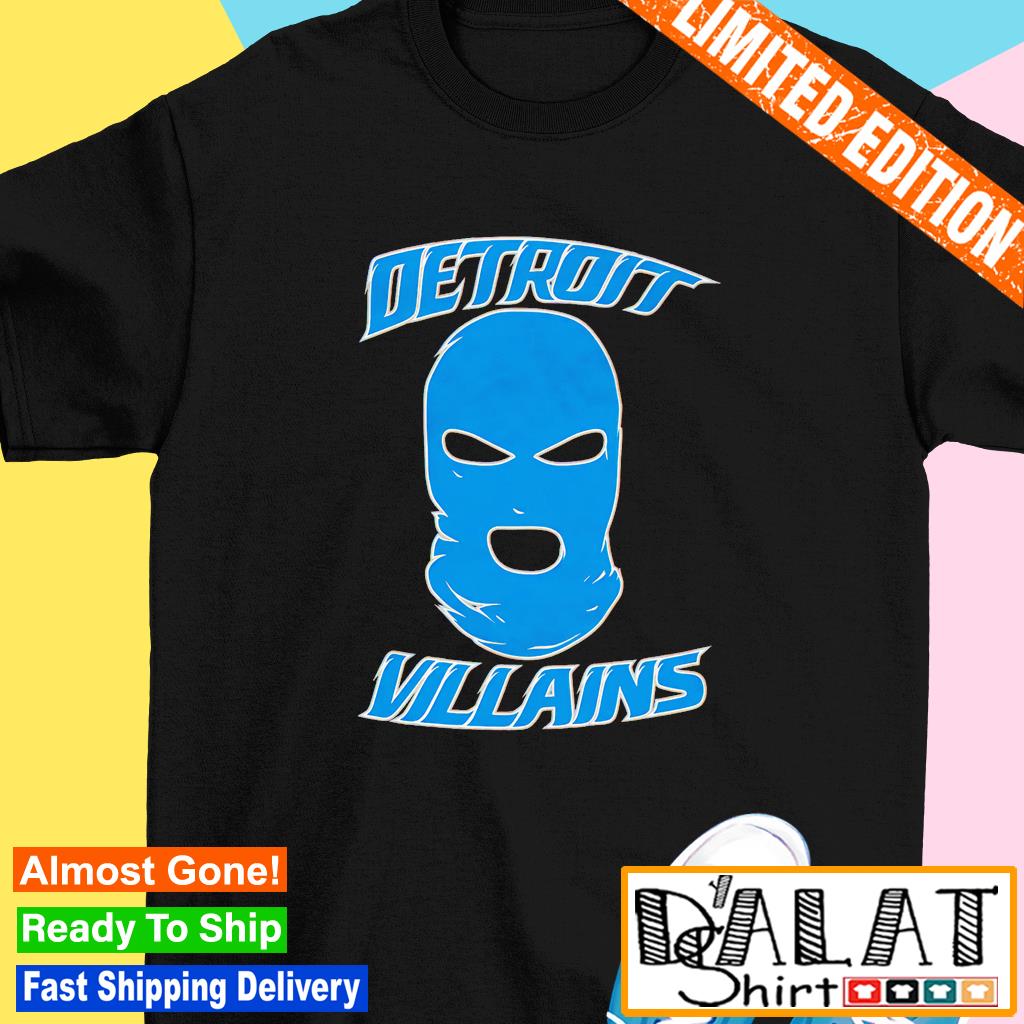 SALE !!! Detroit Lions Detroit Villains Funny T shirt For Fan Men S-3XL