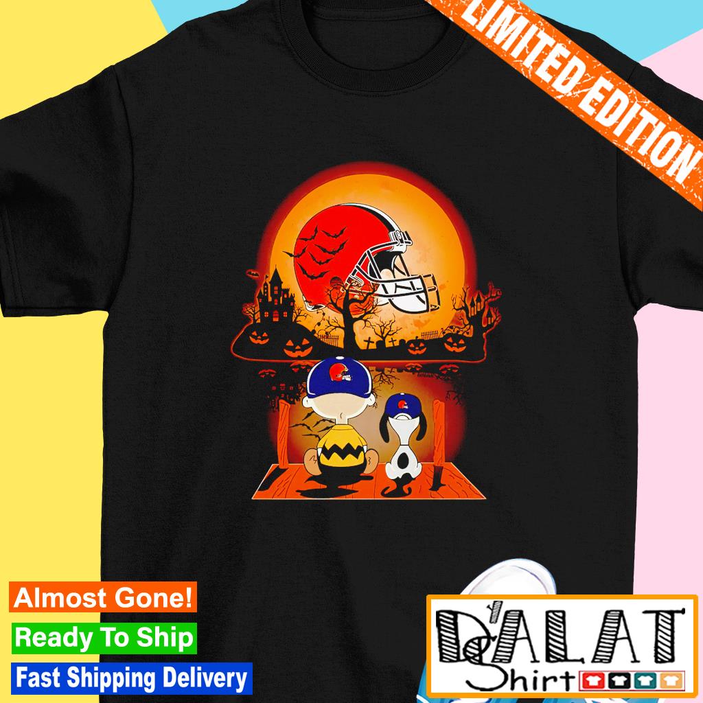 Cleveland Browns helmet Snoopy and Charlie Brown Halloween shirt, hoodie,  sweater, long sleeve and tank top