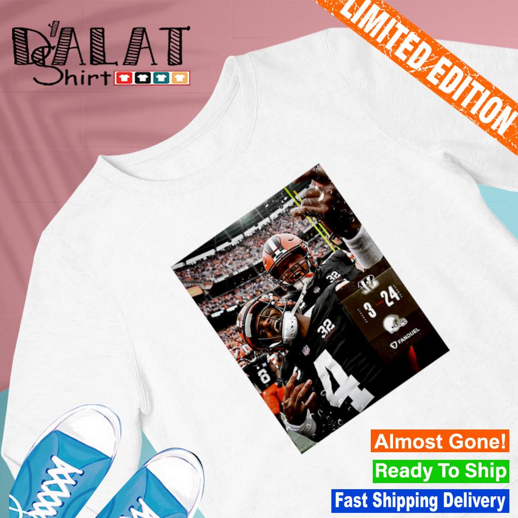 Official Number 4 Cleveland Browns Final Bengals 3 Browns 24 Shirt, hoodie,  sweater, long sleeve and tank top