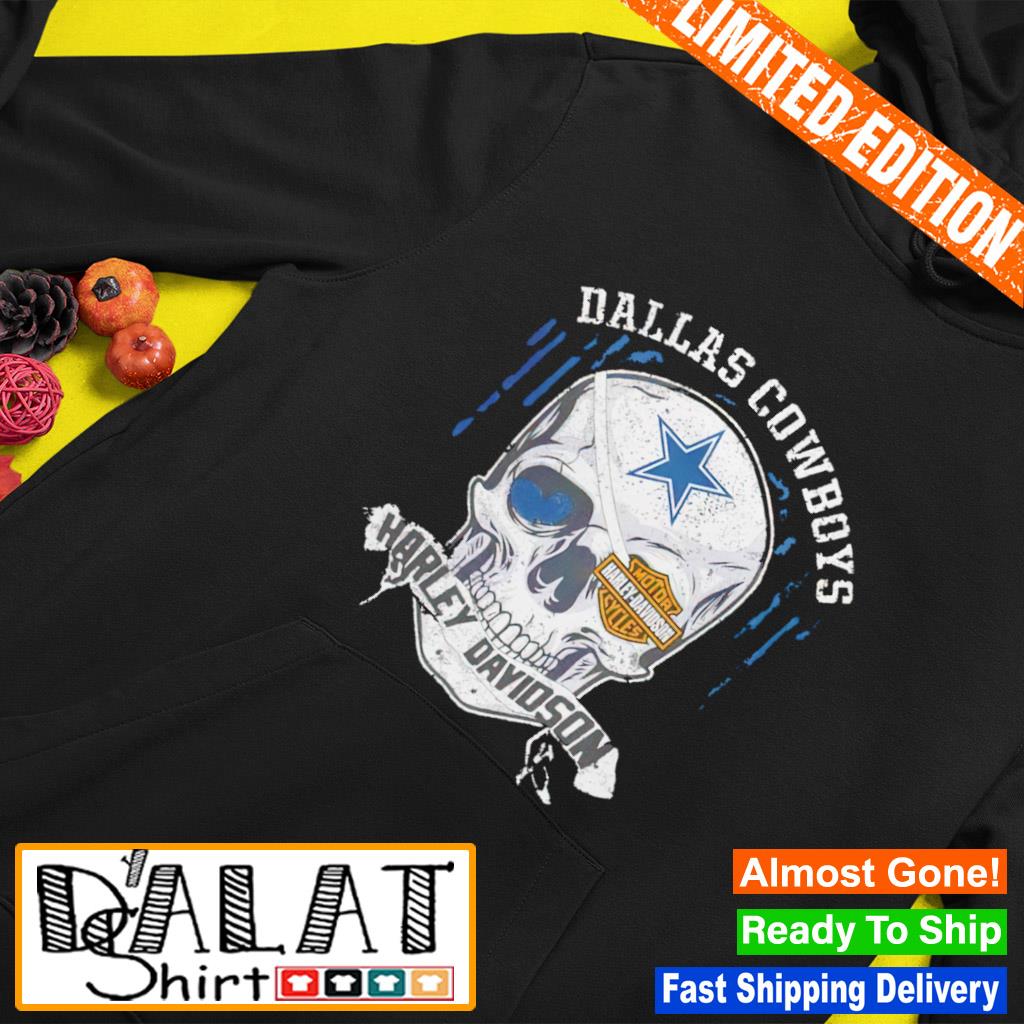 Dallas cowboys Skull Harley Davidson shirt, hoodie and sweater