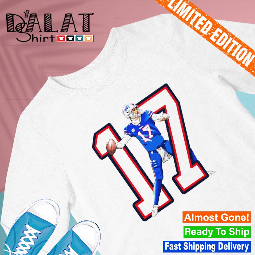 Josh Allen Tshirt Buffalo Bills Number Shirt 17 - Bugaloo Boutique