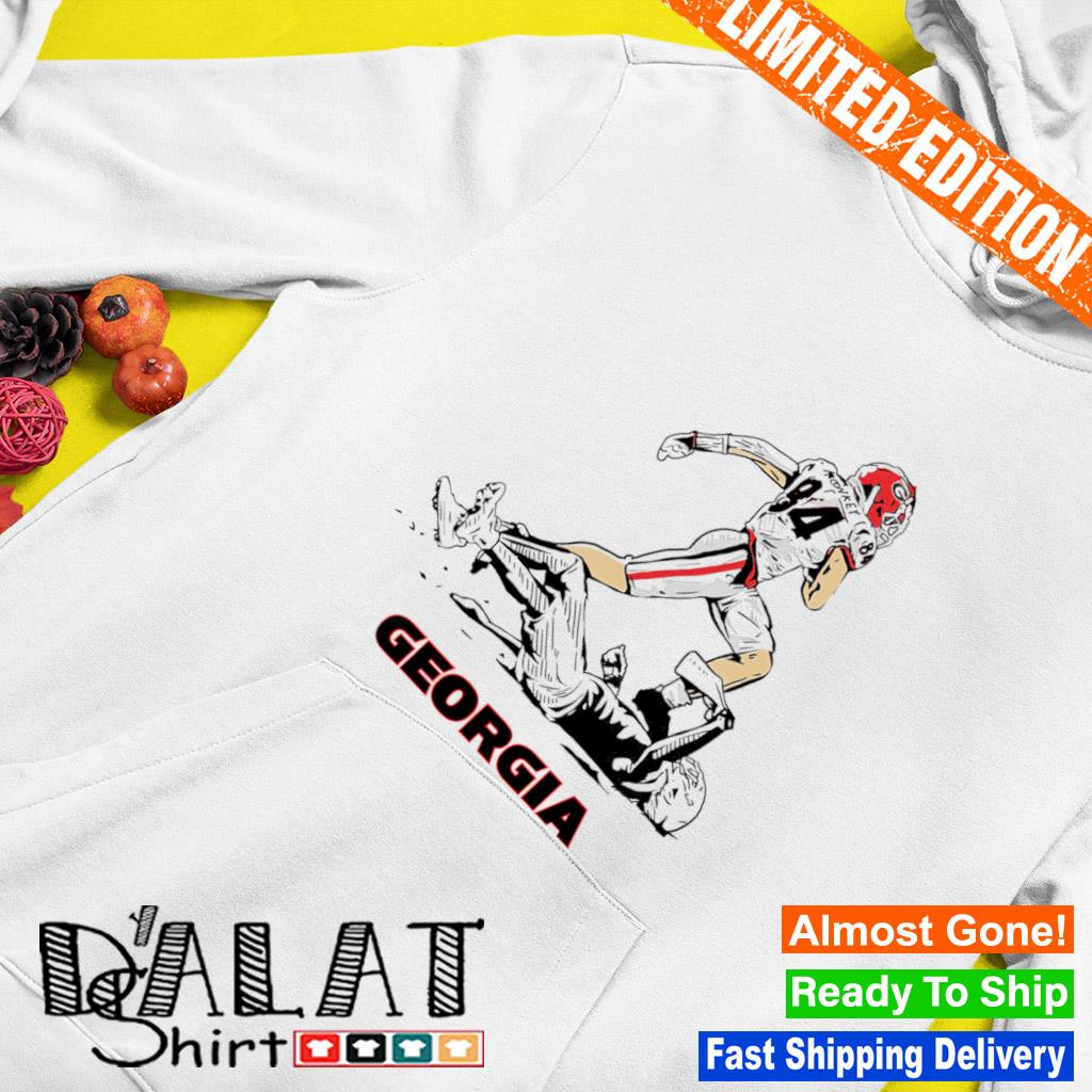 Ladd McConkey Georgia Bulldogs signature shirt - Dalatshirt