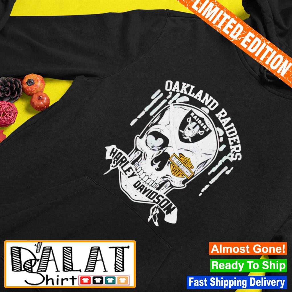 Las Vegas Raiders Harley Daivsion Skull shirt - Dalatshirt