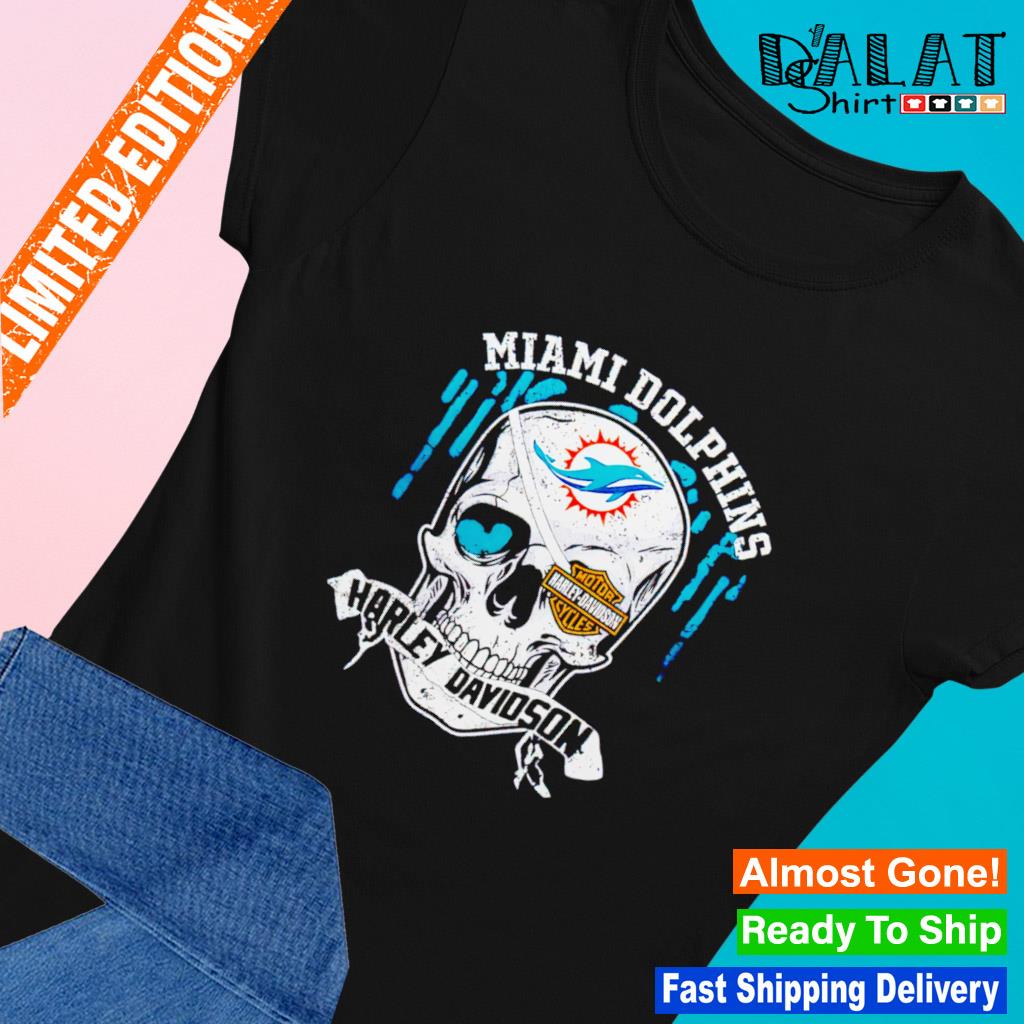 Miami Dolphins Tee Shirts 3D Hand Skull For Men And Women - Freedomdesign