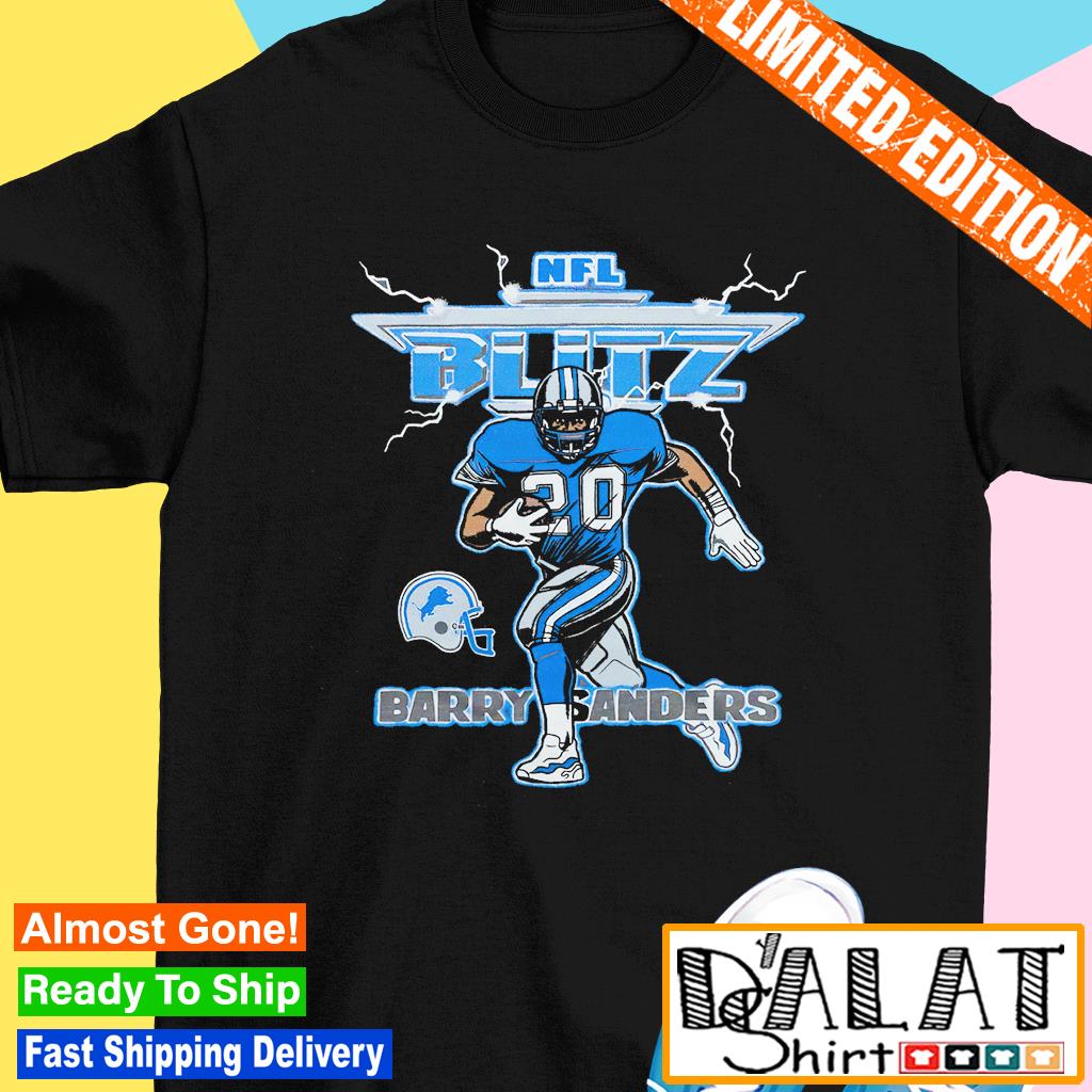 Nfl Blitz Lions Barry Sanders Shirt