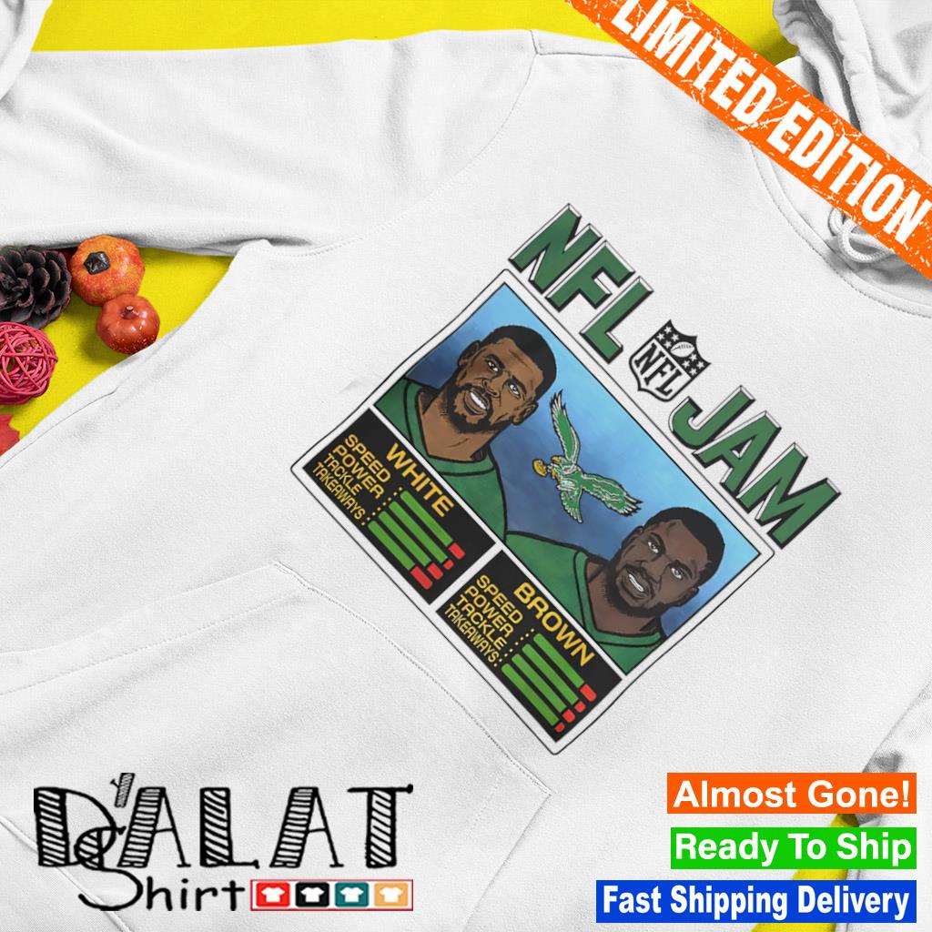 NFL Jam Eagles White and Brown shirt - Dalatshirt