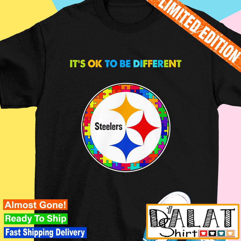 Peanuts Characters Pittsburgh Steelers Autism It's Ok To Be Different Shirt  - Teespix - Store Fashion LLC