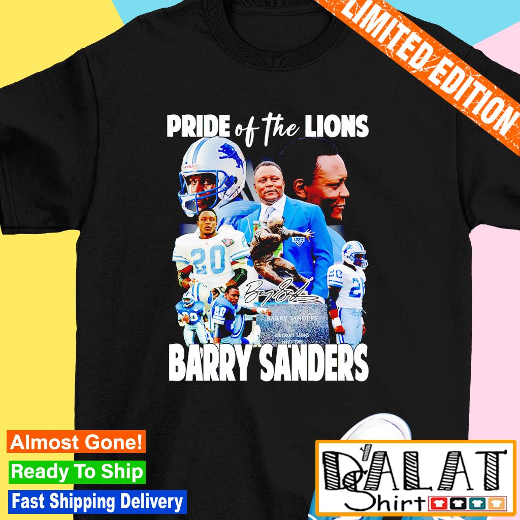 Pride of the lions Barry Sanders Detroit Lions signature shirt