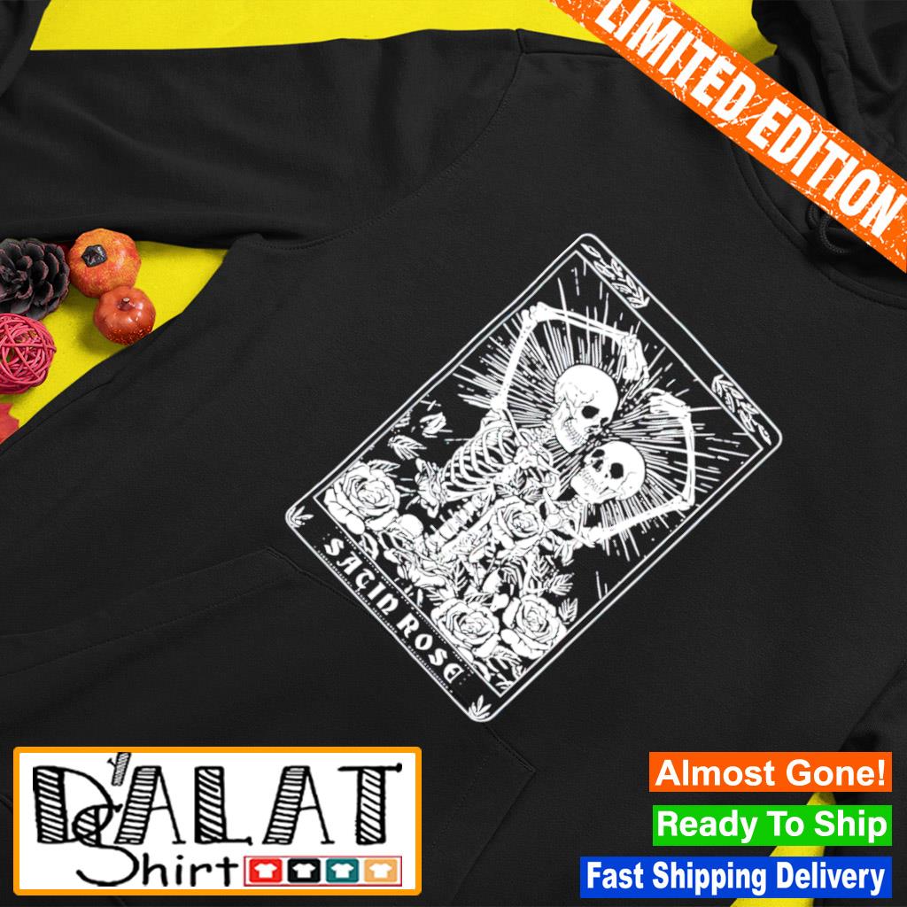 Sacin rose michelle otter coolane skeleton & letter graphic thermal lined  Funny T-shirt - Dalatshirt