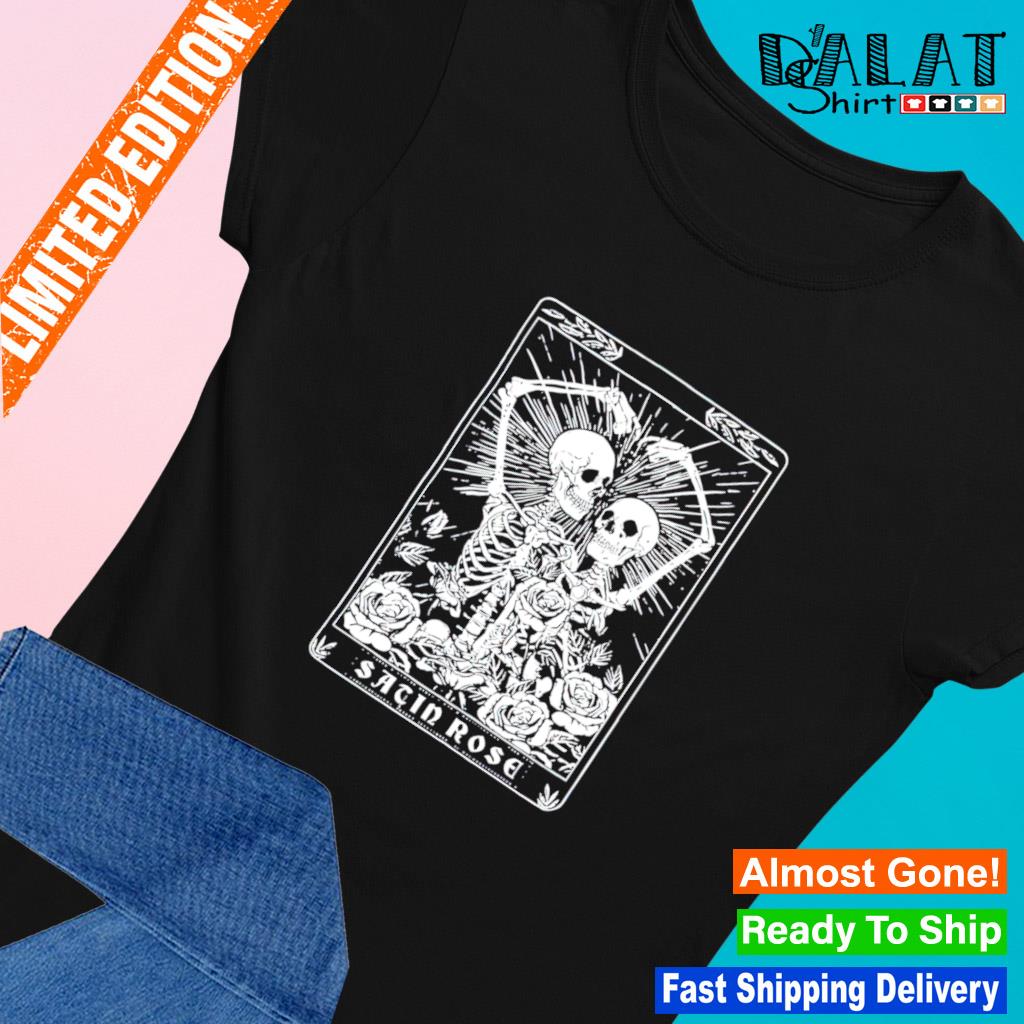Sacin rose michelle otter coolane skeleton & letter graphic thermal lined  Funny T-shirt - Dalatshirt