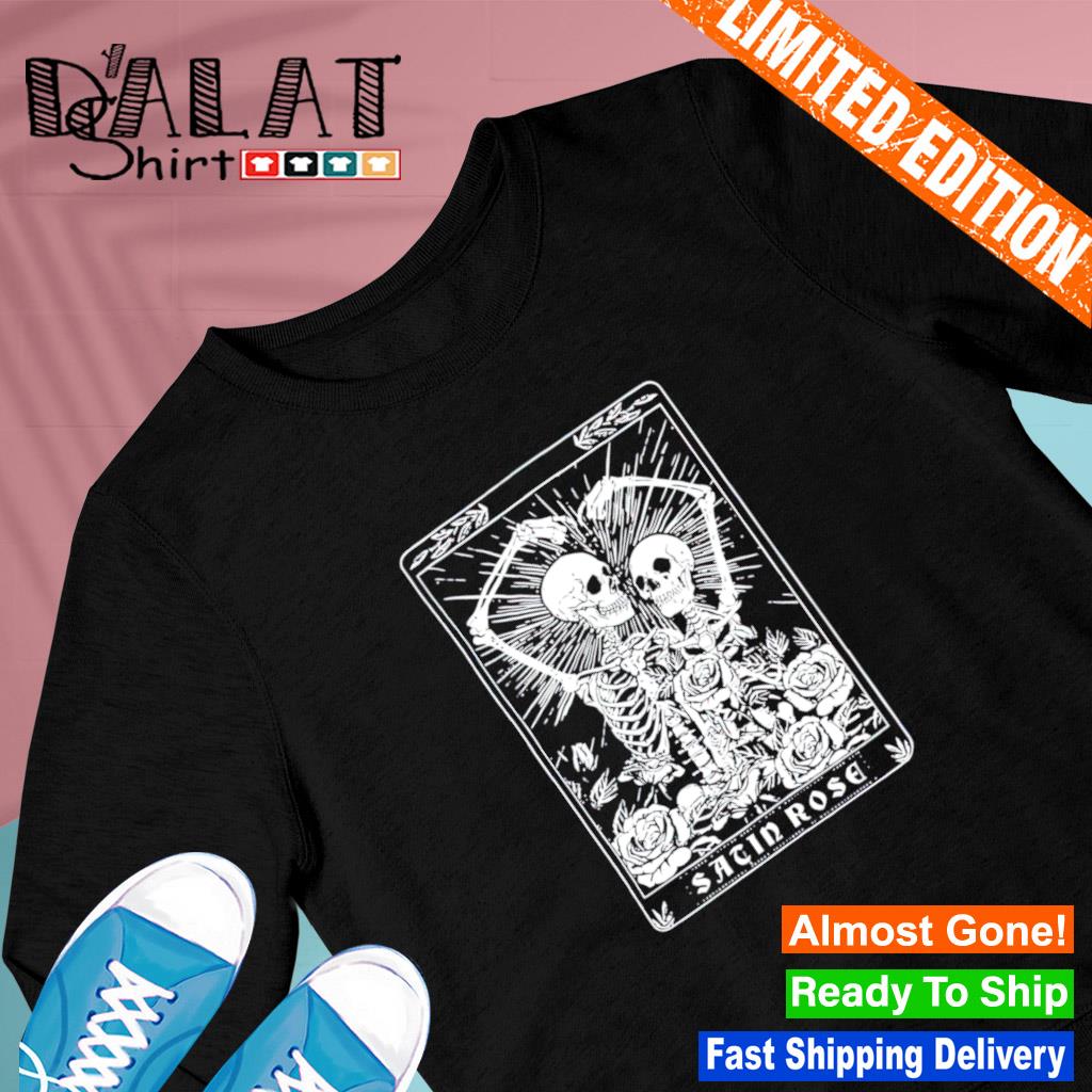 Sacin rose michelle otter coolane skeleton & letter graphic thermal lined  Funny T-shirt - Dalatshirt