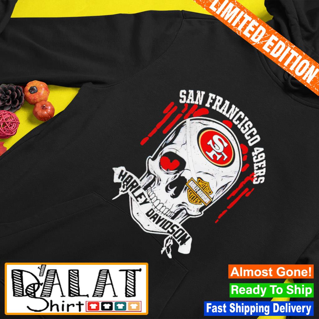 San Francisco 49ers Harley Davidson Skull shirt - Dalatshirt