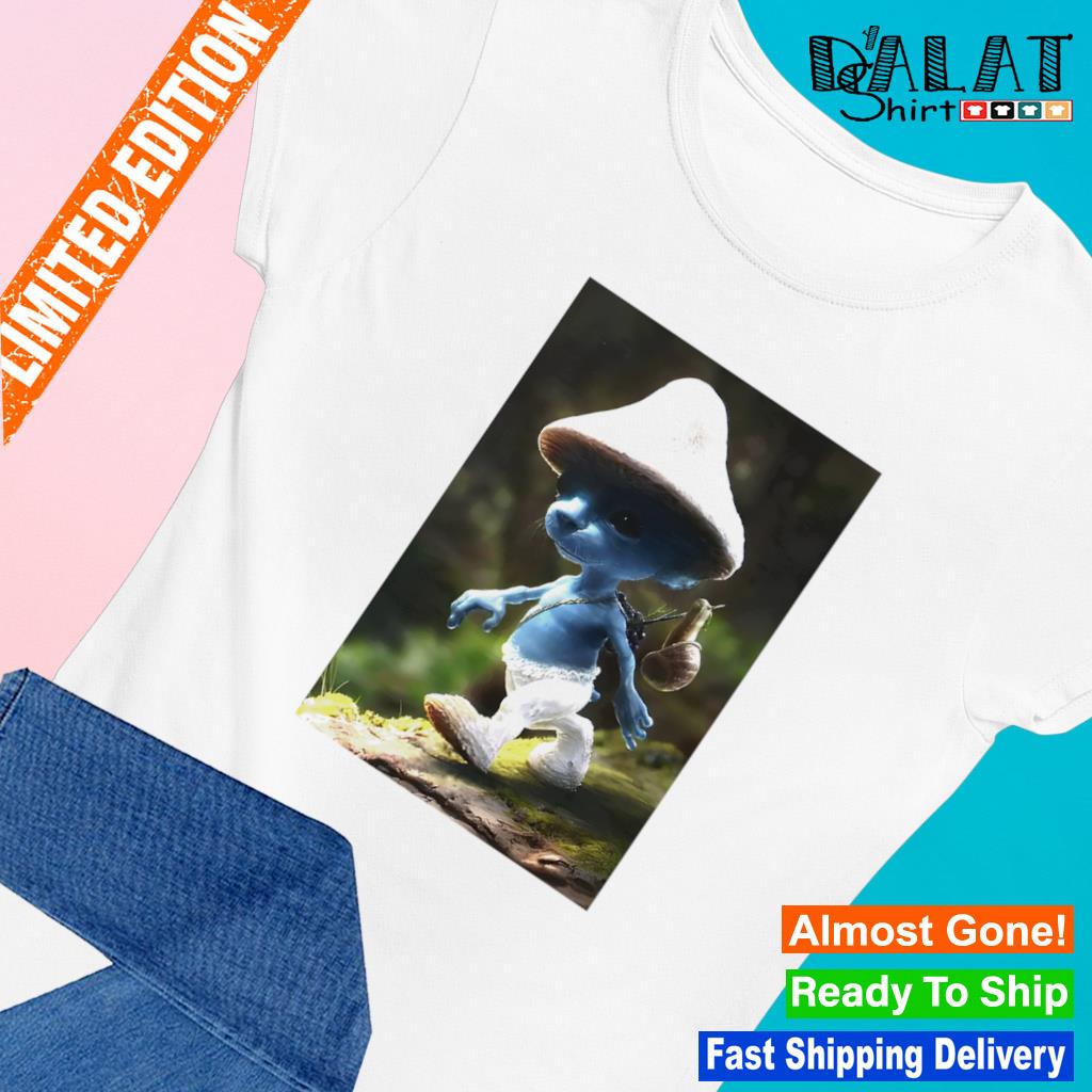 Smurf Cat Realistic Cat Mushroom T-Shirt