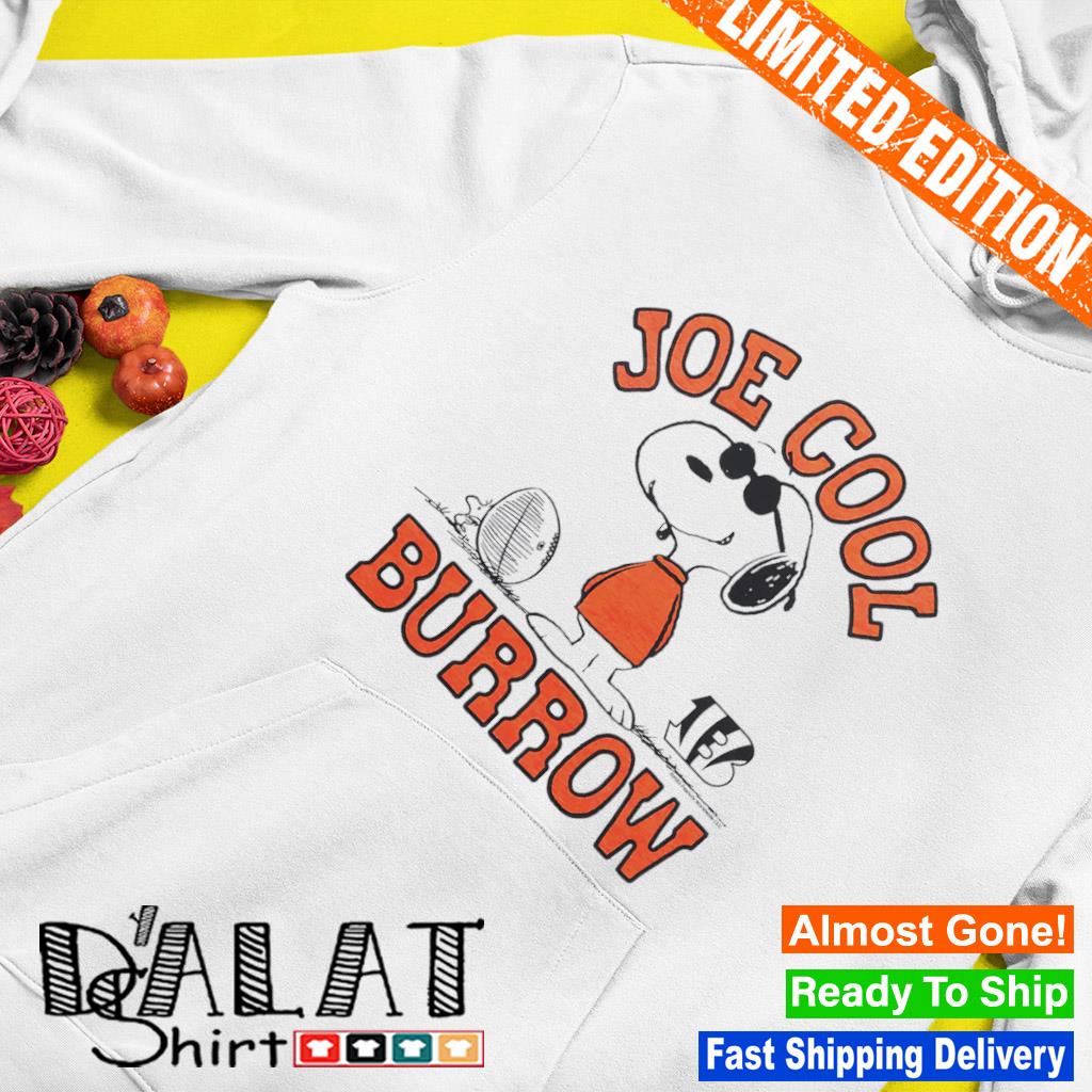 Peanuts X Bengals Joe Cool Burrow Shirt, hoodie, sweater, long sleeve and  tank top