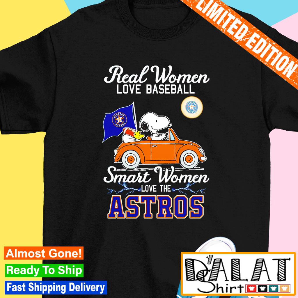 Snoopy real women love baseball smart women love the Houston