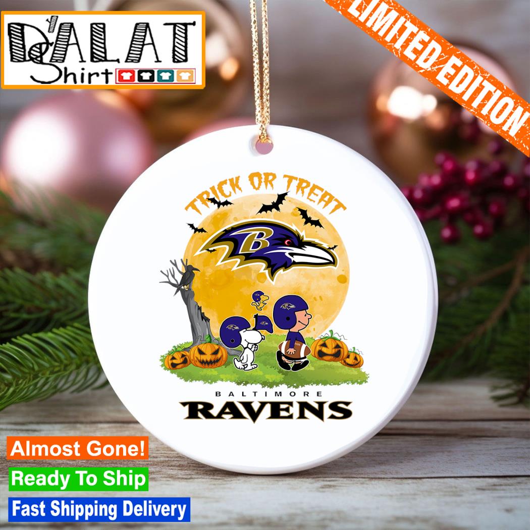 Baltimore Ravens Merry Christmas Circle Ornament