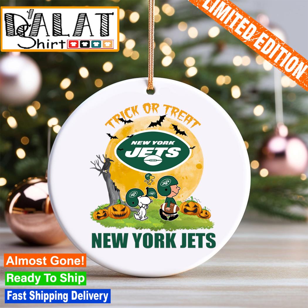 Snoopy Trick Or Treat Halloween New York Jets Ornament - Dalatshirt