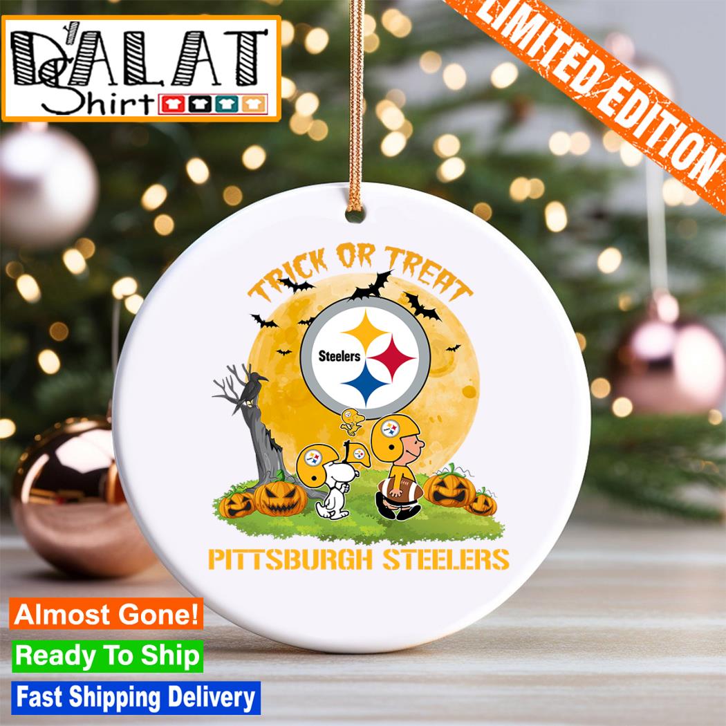 Snoopy Trick Or Treat Halloween Pittsburgh Steelers Ornament - Dalatshirt