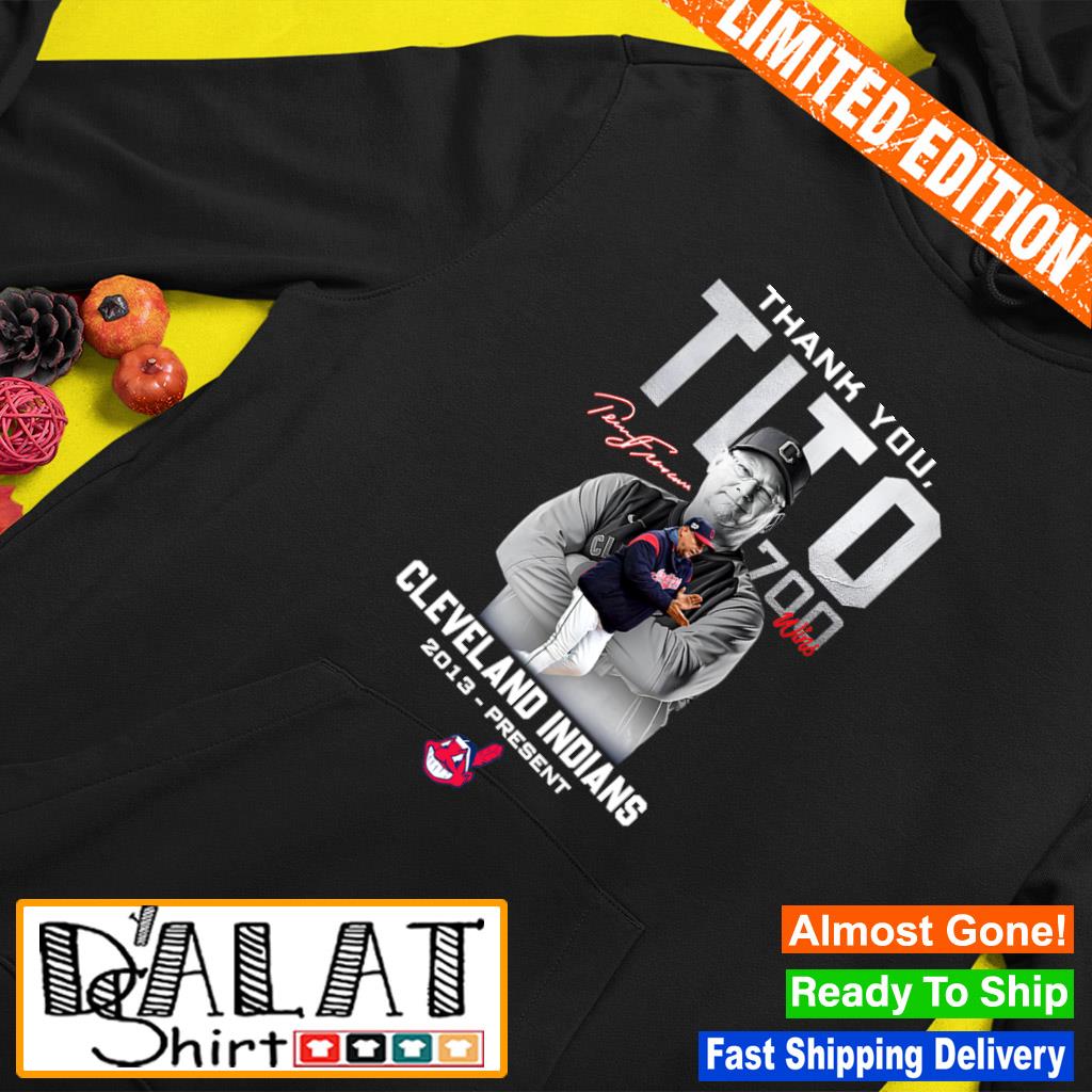 Thank You Tito Cleveland Indians 2013 Present Signature Shirt, hoodie,  sweater and long sleeve