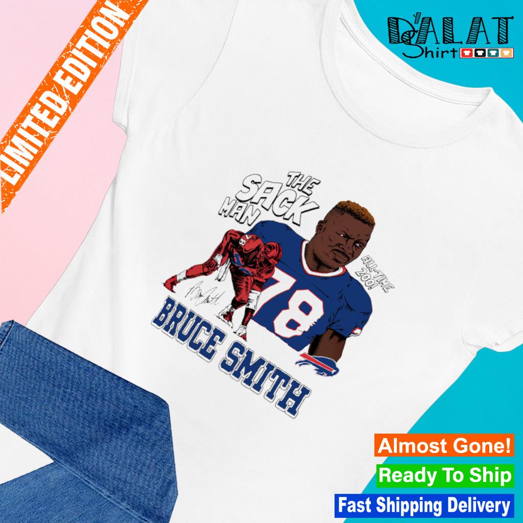 Buffalo Bills The Sack Man All Time 200 Bruce Smith T-Shirts