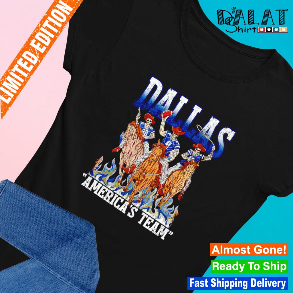 Dallas Cowboys America's Team Skeleton Shirt, Warren Lotas Classic 90s  Graphic Tee - Bring Your Ideas, Thoughts And Imaginations Into Reality Today