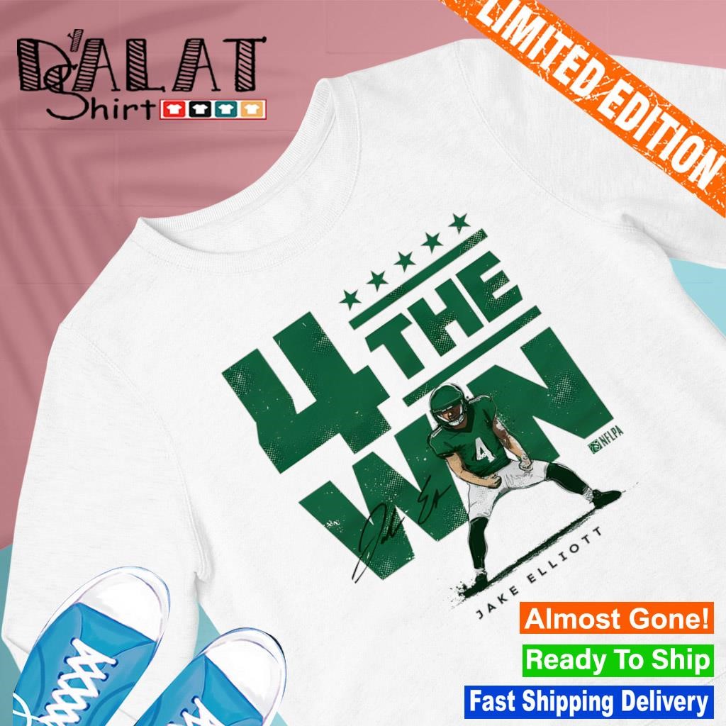 Official 4 The Win Jake Elliott Win G Signature T Shirt - Limotees