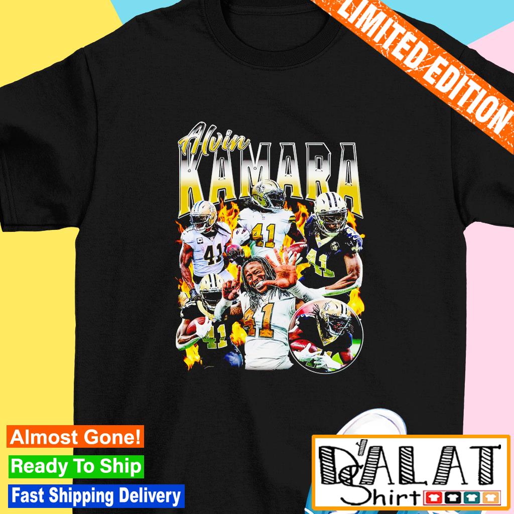 New Orleans Saints Alvin Kamara Shirt NFL Player Vintage Bootleg