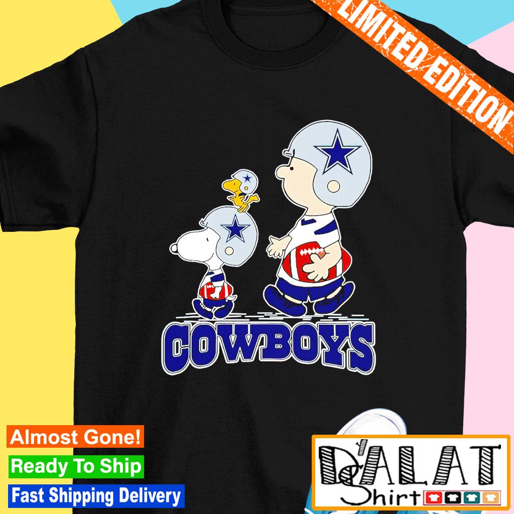 Snoopy And Woodstock Resting On Dallas Cowboys Helmet T-Shirt - T-shirts  Low Price