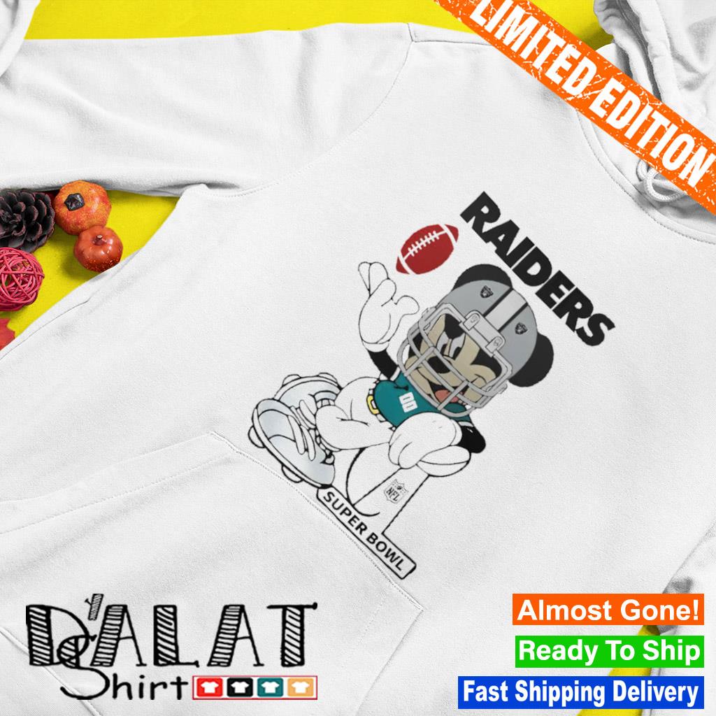 NFL Oakland Raiders Mickey Mouse Disney Super Bowl Football T Shirt