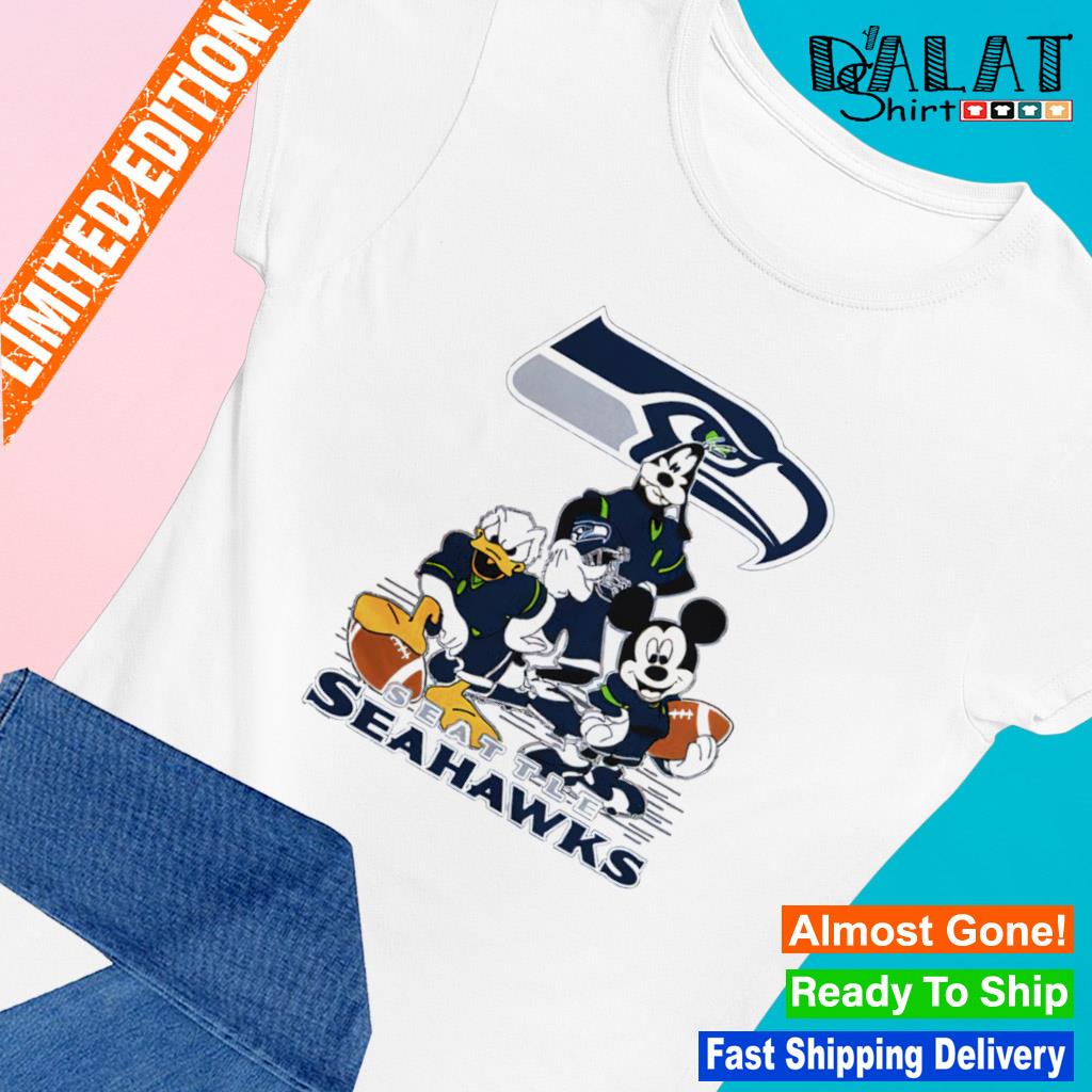 NFL Seattle Seahawks Mickey Mouse Donald Duck Goofy Football T Shirt -  Rookbrand